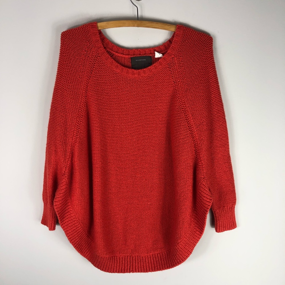 Anthropologie Guinivere Orange Poncho Sweater *K